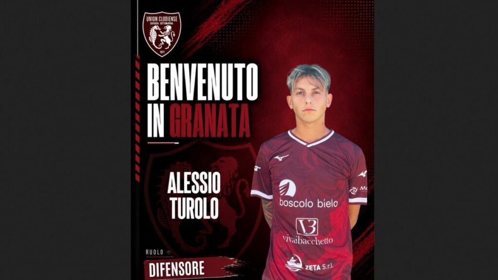 Union Clodiense, arriva il giovane difensore Turolo dal Parma